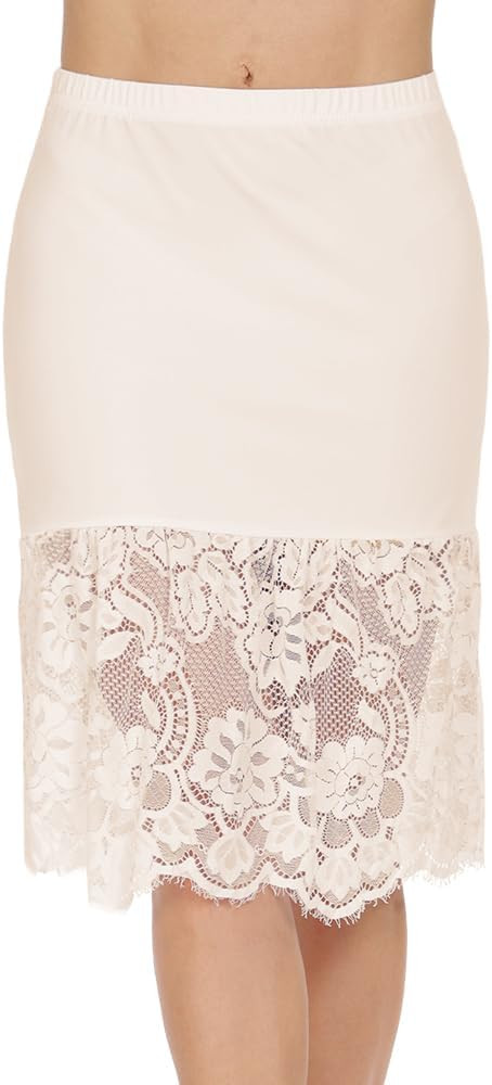 MANCYFIT Half Slips for Under Dresses Extender Slip Skirt for Women Lace Trim Long Underskirt 22 ... | Amazon (US)