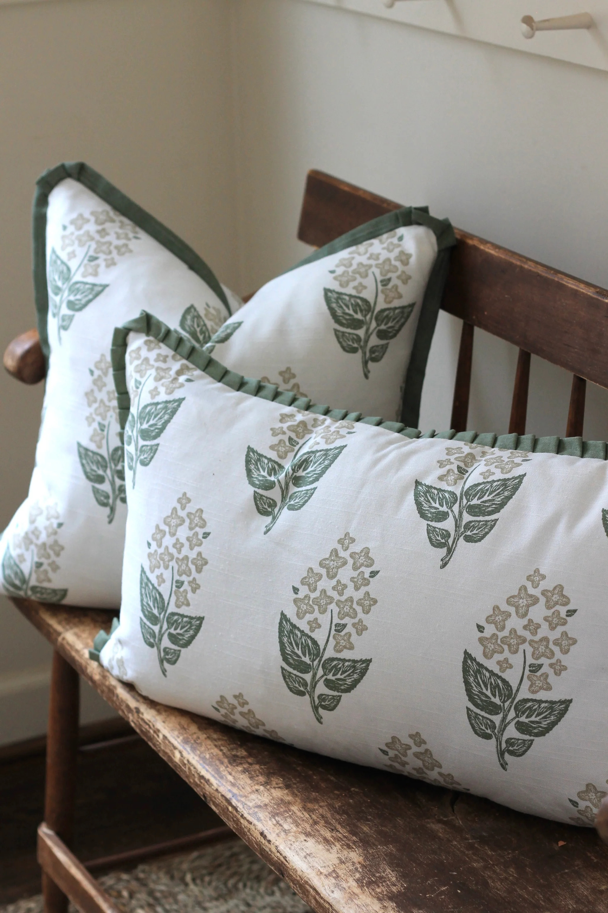 Hydrangea Flower Cotton Covers with Spruce Flange | 3 sizes | JSH Home Essentials