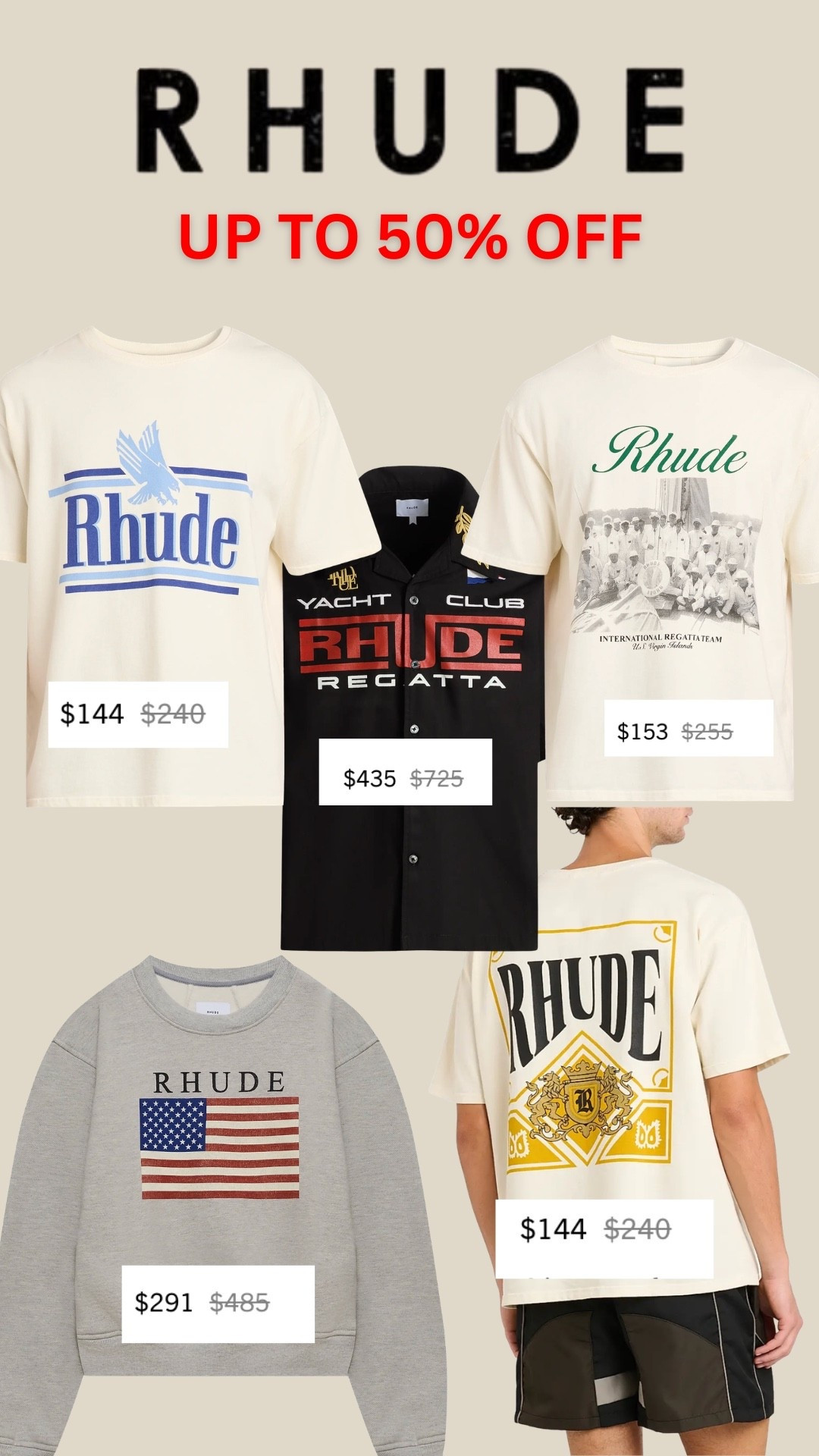 Rhude sale finds that are actually worth grabbing 👀 Up to 50% off on graphic tees, statement pieces, and one of the cleanest summer luxury brands right now. Sizes are already disappearing fast so I linked all my favorites before they sell out.

#LTKMens #MensFashion #Rhude #LuxuryStreetwear #MensStyle #Streetwear #SummerStyle #DesignerFashion #FashionDeals #MensOutfits #LTKSaleAlert #RhudeStyle #Menswear #CasualStyle #SummerFits #DesignerDeals #FashionFinds #LTKStyle #StreetStyle #MensClothing

#LTKdayinmylife #LTKgrwm #LTKSaleAlert