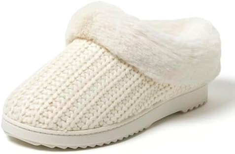 Dearfoams Women's Memory Foam Cozy Soft House Slippers Gifts for Women Hannah Knit Clog House Sho... | Amazon (US)