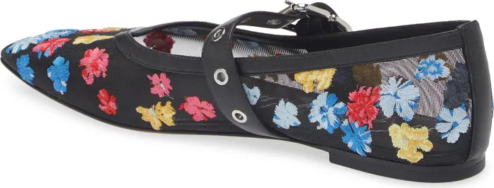 Flowerworks Mesh Mary Jane Flat (Women) | Nordstrom