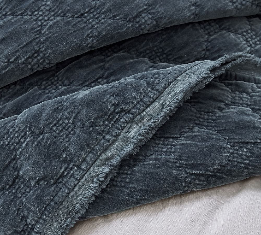 Velvet Lattice Quilt & Shams | Pottery Barn (US)