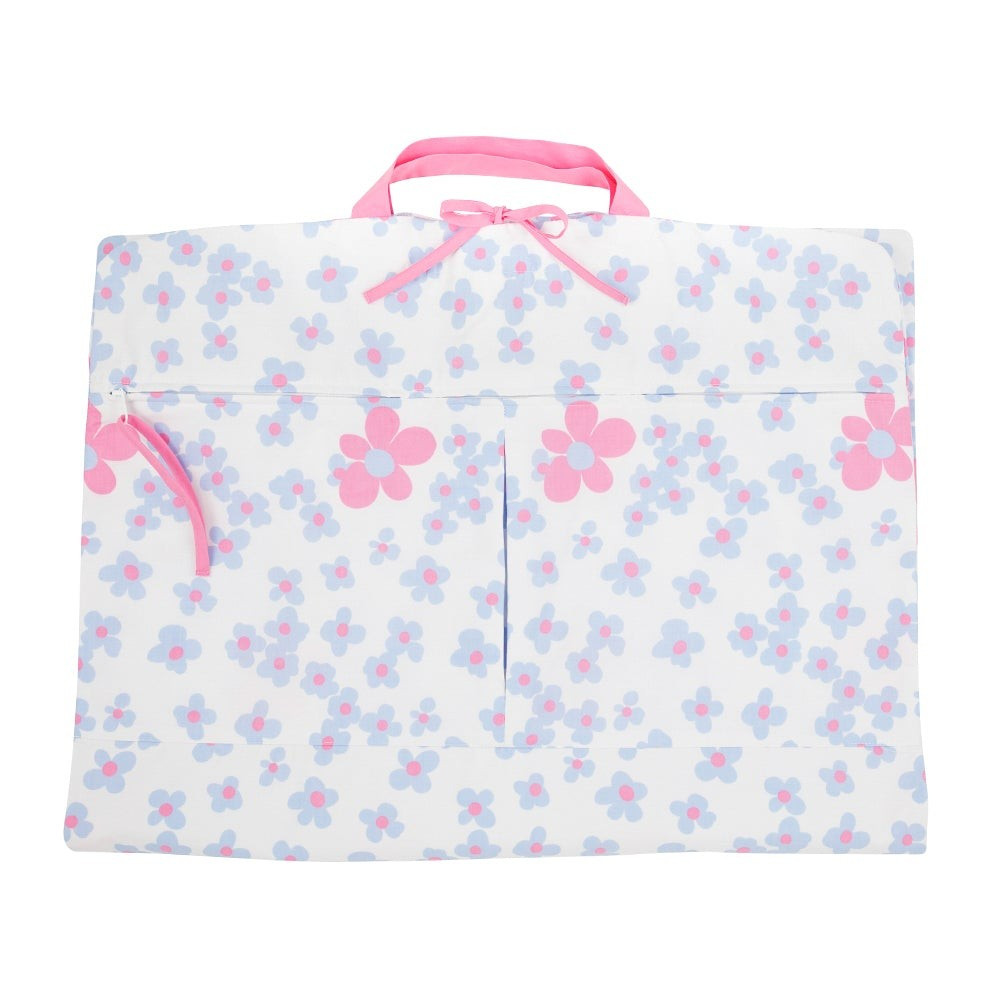 Greta Garment Bag - Brentwood Blooms with Hamptons Hot Pink | The Beaufort Bonnet Company