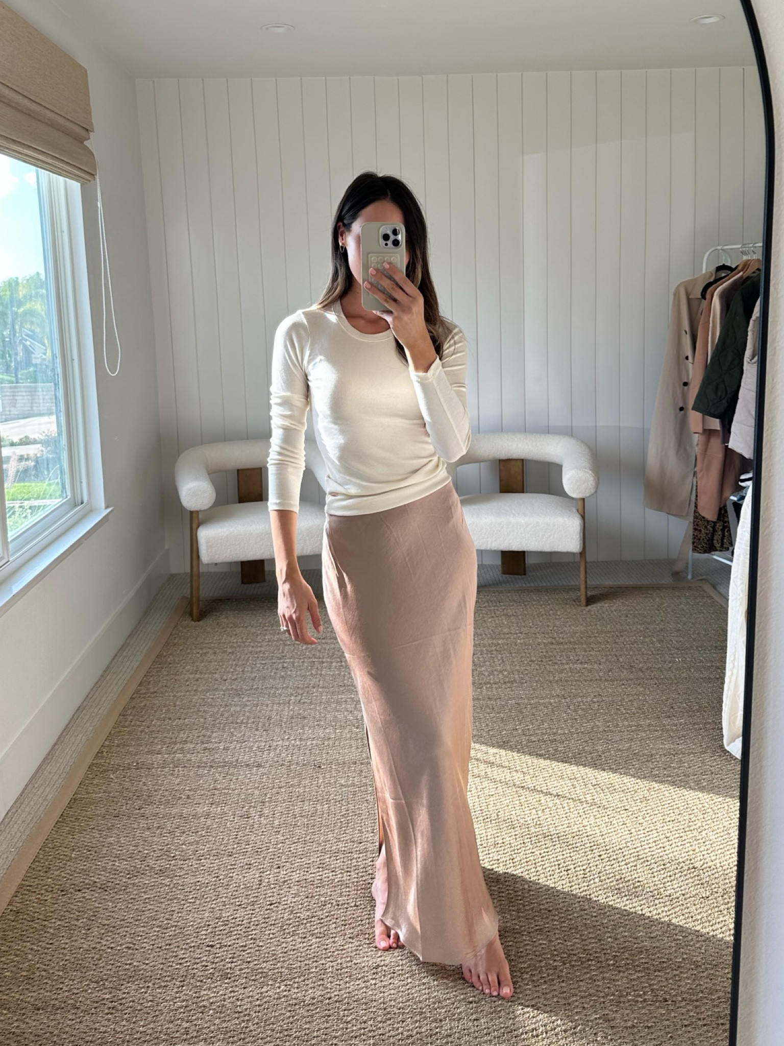 Satin Maxi Slip Skirt curated on LTK