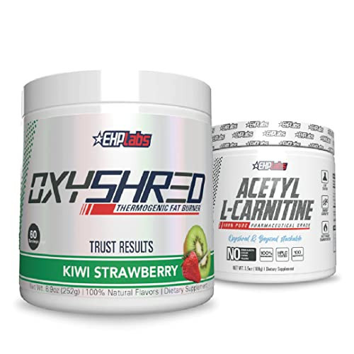 EHP Labs Shred + Acetyl Bundle - OxyShred Thermogenic Pre Workout Powder & Shredding Supplement - Acetyl L-Carnitine - Supports Natural Energy, Aids Metabolism, & Healthy Brain Function | Amazon (US)