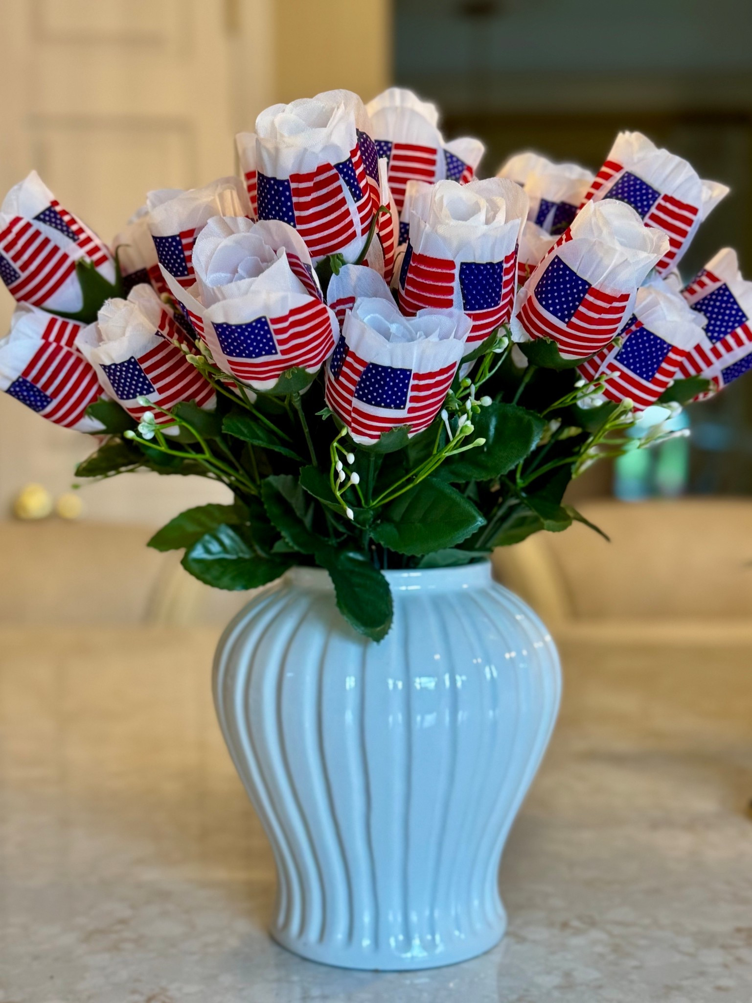 Stars, stripes, and sweet blooms 🇺🇸✨ This patriotic bouquet is the perfect centerpiece to celebrate the red, white, and blue!

#PatrioticDecor #FourthOfJulyDecor #RedWhiteAndBlue #DIYFloralArrangement #FlagFlowers #AmericanPride #LTKHome #HolidayCenterpiece #MemorialDayDecor #IndependenceDayVibes #FestiveFlorals #CreativeDecor #USAStyle #JustJennsDesign #LTKFinds #TabletopInspo #SummerDecor #FlagDayDecor #MadeWithLove #HomeInspiration

#LTKHome #LTKSeasonal