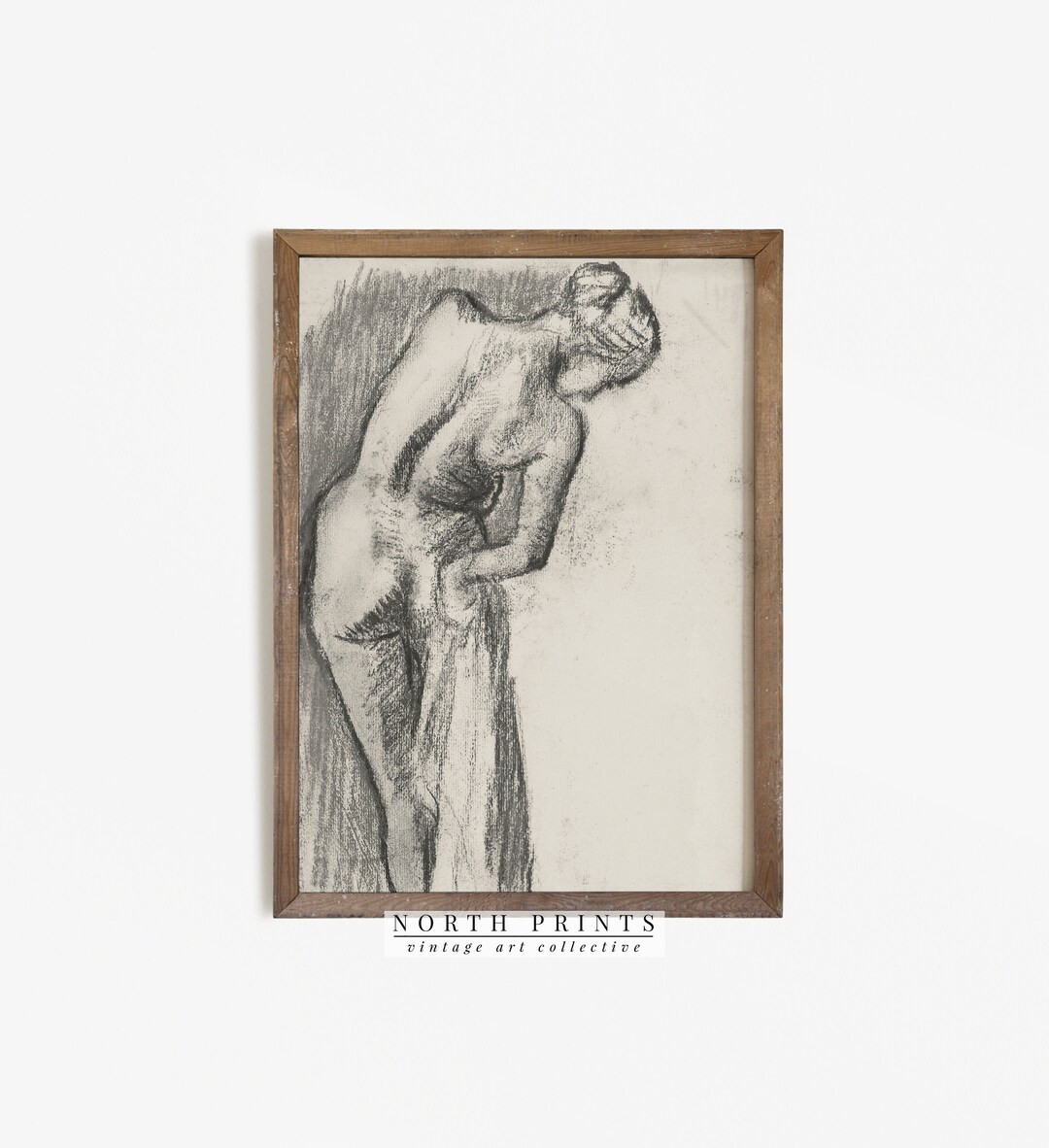 Antique Nude Drawing Vintage Sketch Art Bathroom Decor - Etsy | Etsy (US)