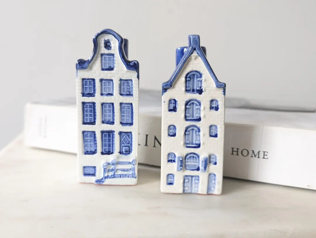 Vintage KLM Delft Holland Blue & White Miniature House Salt and Pepper Shakers - Etsy | Etsy (US)