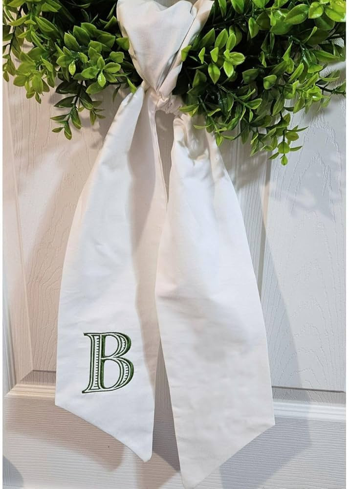 Monogram Wreath Sash, Spring Wreath Sash, Easter Wreath Sash, Spring Decor, Front Door Decor, Cus... | Amazon (US)