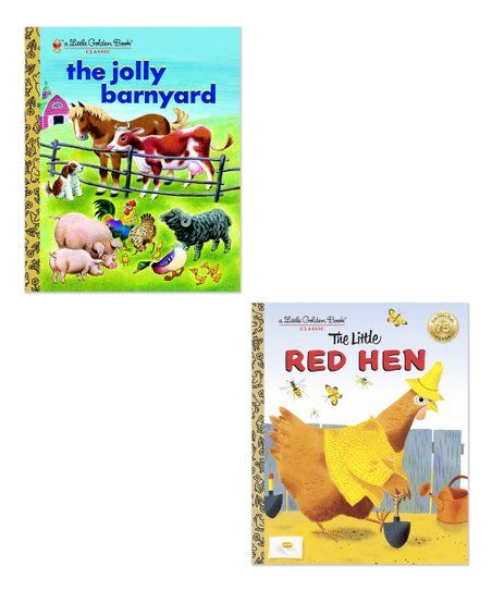 Jolly Barnyard & Little Red Hen Little Golden Book Hardcover | Zulily