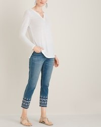 Embroidered Girlfriend Crops | Chico's