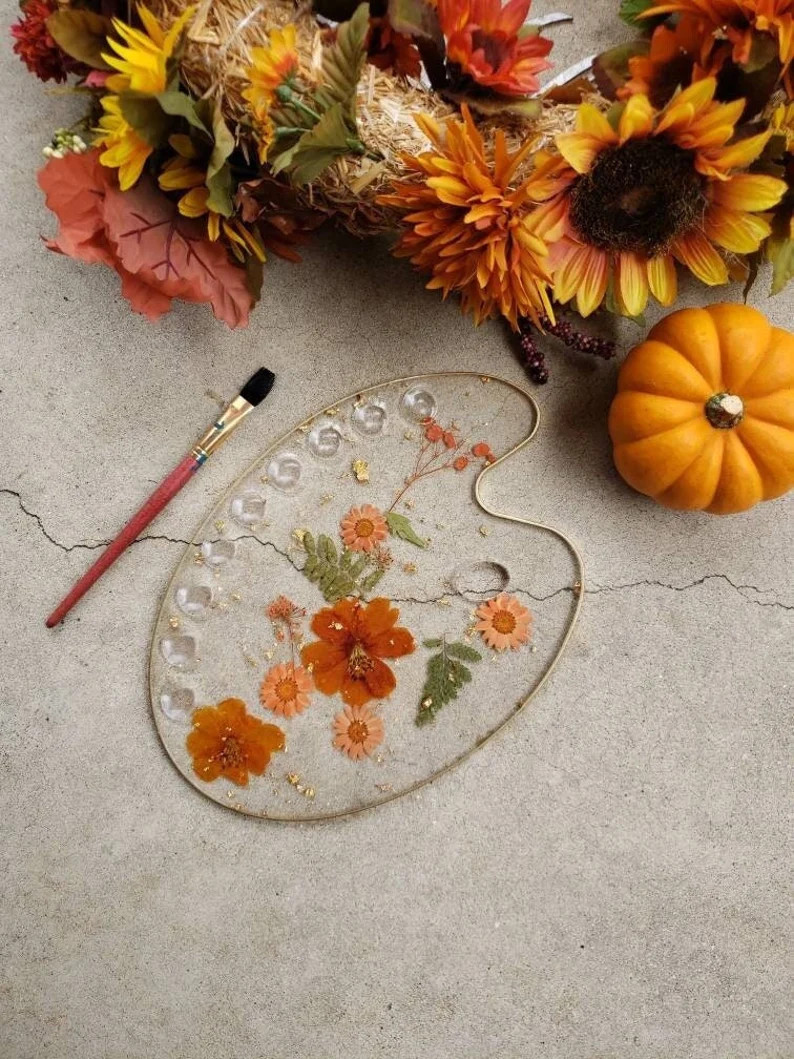 Floral Paint Palette Real Pressed Flowers Painters Palette - Etsy | Etsy (US)