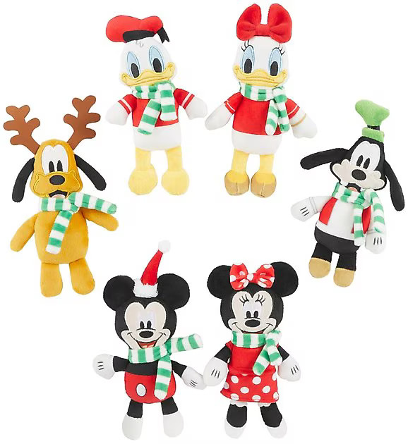 Disney Holiday Mickey Mouse & Friends Plush Squeaky Dog Toy, 6 count | Chewy.com