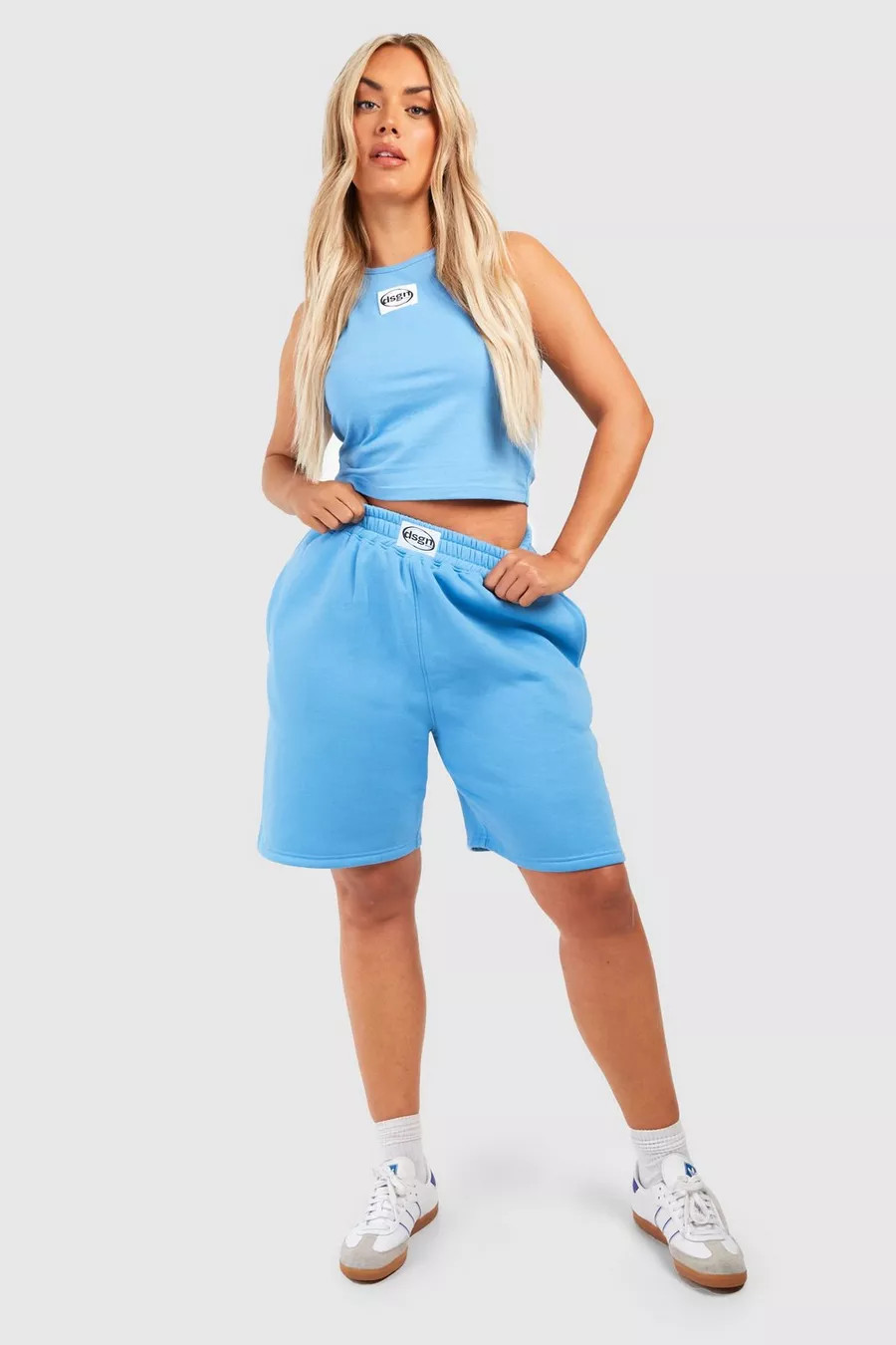 Plus Racer-Tanktop und Shorts | Boohoo.com (DE)