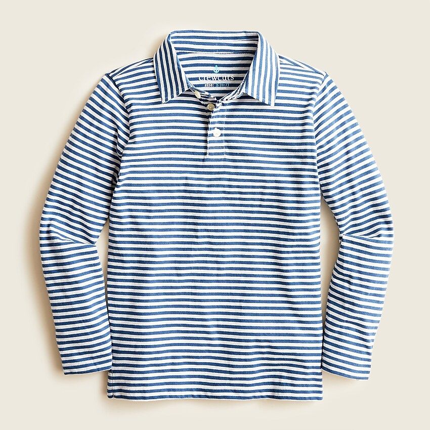 Boys' long-sleeve polo in slim stripes | J.Crew US