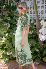 Short Sleeve Coatue Caftan - Martini | Julia Amory