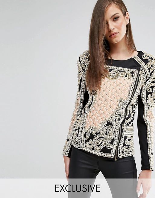 A Star Is Born Embellished Jacket With Quilted Detail | ASOS US