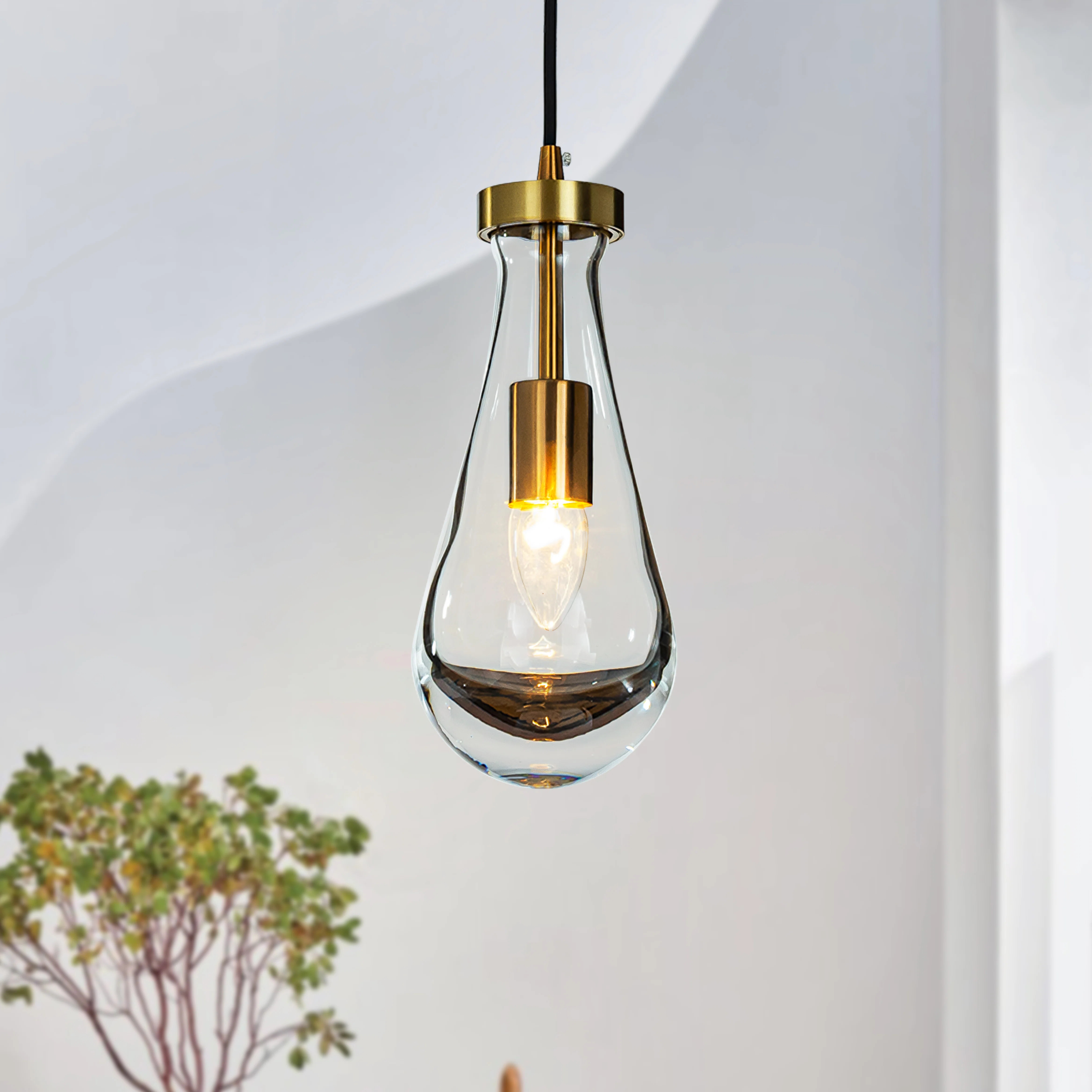 Compare Similar ItemsVoinea Single 5" Cord Hung Farmhouse Thick Glass Mini Pendant Light With Cle... | Wayfair North America