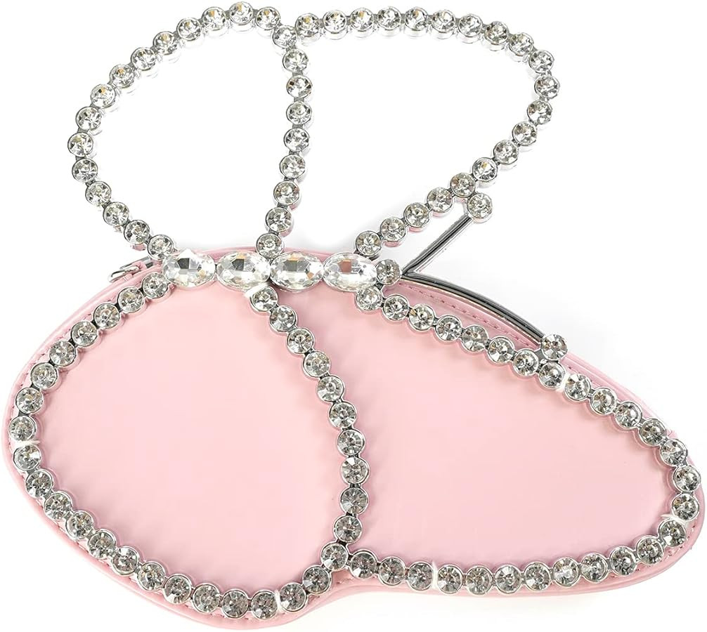 Rhinestone Evening Bag for Women Chic Butterfly Clutch Hobo Handbag Shiny Purse Sparkly Faux Diam... | Amazon (US)
