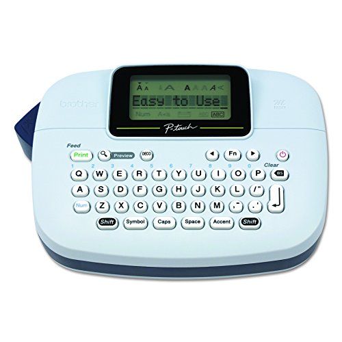 Brother P-Touch, PTM95, Handy Label Maker, 9 Type Styles, 8 Deco Mode Patterns, Navy Blue, Blue Gray | Amazon (US)