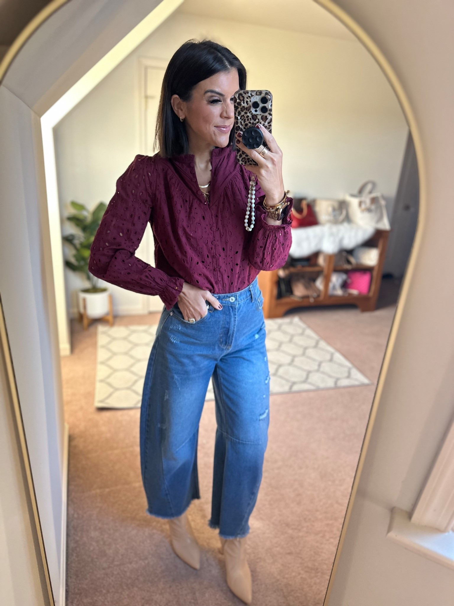 Size small in top size 4 in jeans boots fit tts

#LTKSeasonal