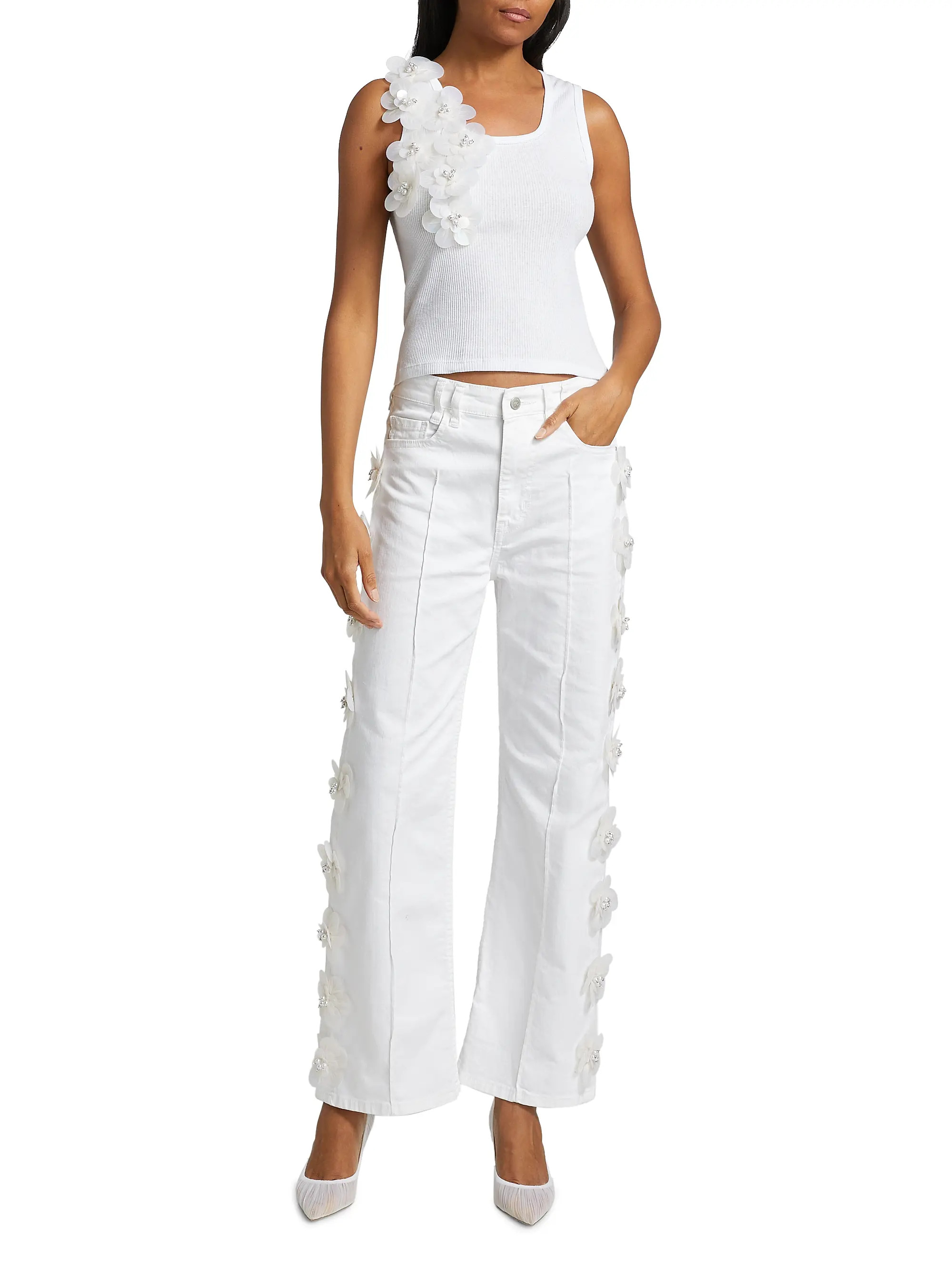 Movement Alba Embellished Flower Tank Top | Saks Fifth Avenue