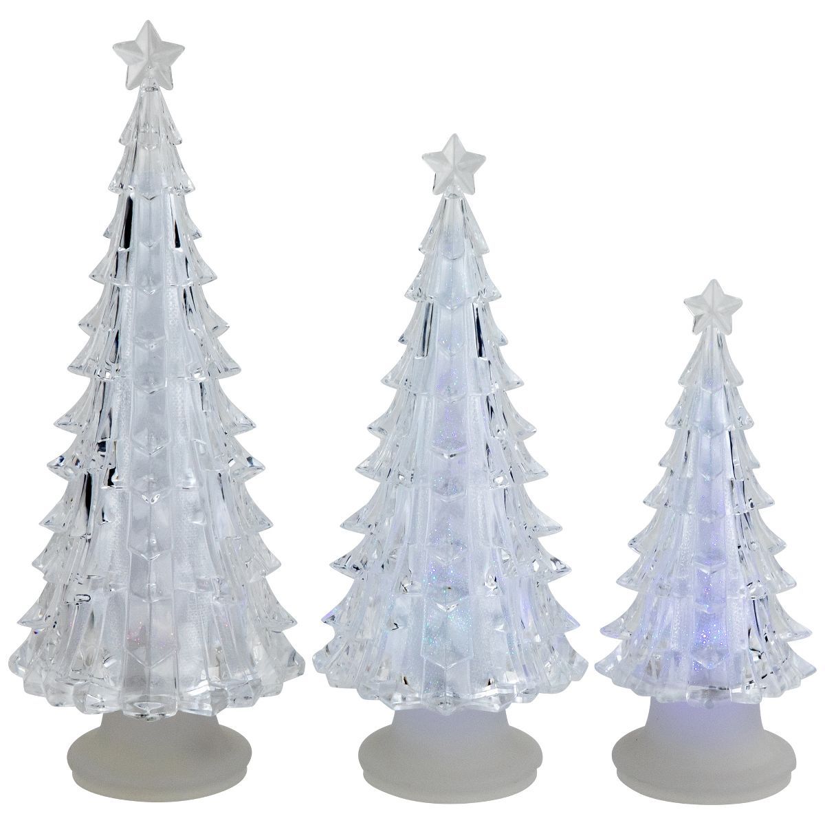 Northlight Set of 3 LED Lighted Color Changing Christmas Tree Tabletop Decorations | Target