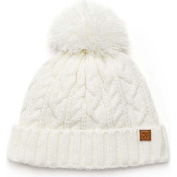 Classic Cable Knit Hat, Winter White | Maisonette