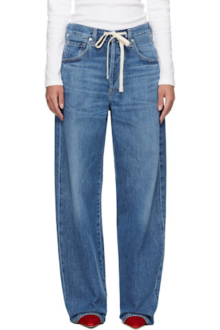Blue Brynn Drawstring Jeans | SSENSE