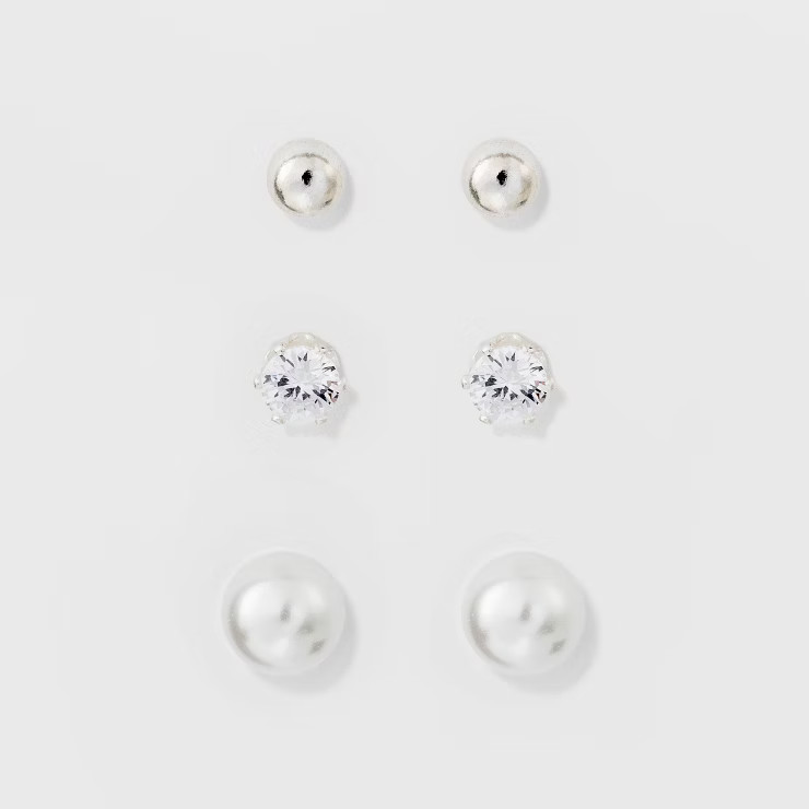 Stud Earring Set 3ct - A New Day™ | Target