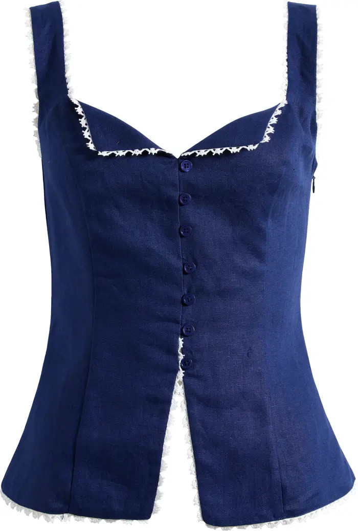 Reformation Viola Linen Button-Up Top | Nordstrom | Nordstrom