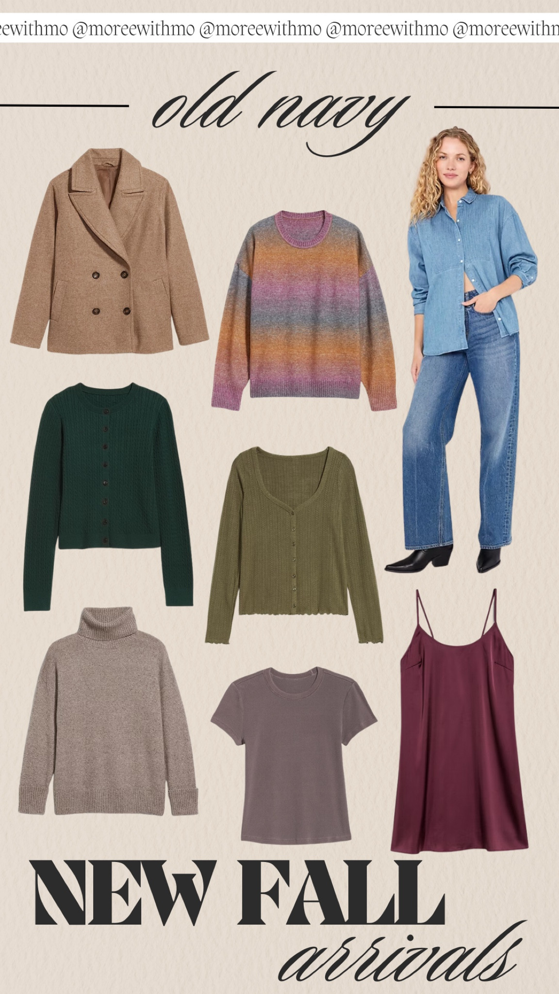 Old Navy new arrivals! 

Denim 
Sweaters 
Outerwear 
Fall outfit 
Moreewithmo 

#LTKFindsUnder100 #LTKSeasonal #LTKFindsUnder50