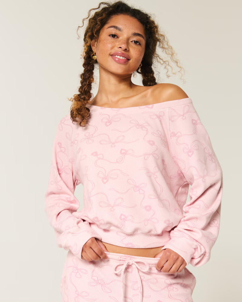 Gilly Hicks Waffle Off-the-Shoulder Top | Hollister (US)
