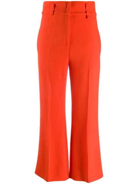 Calça flare cropped | FarFetch BR