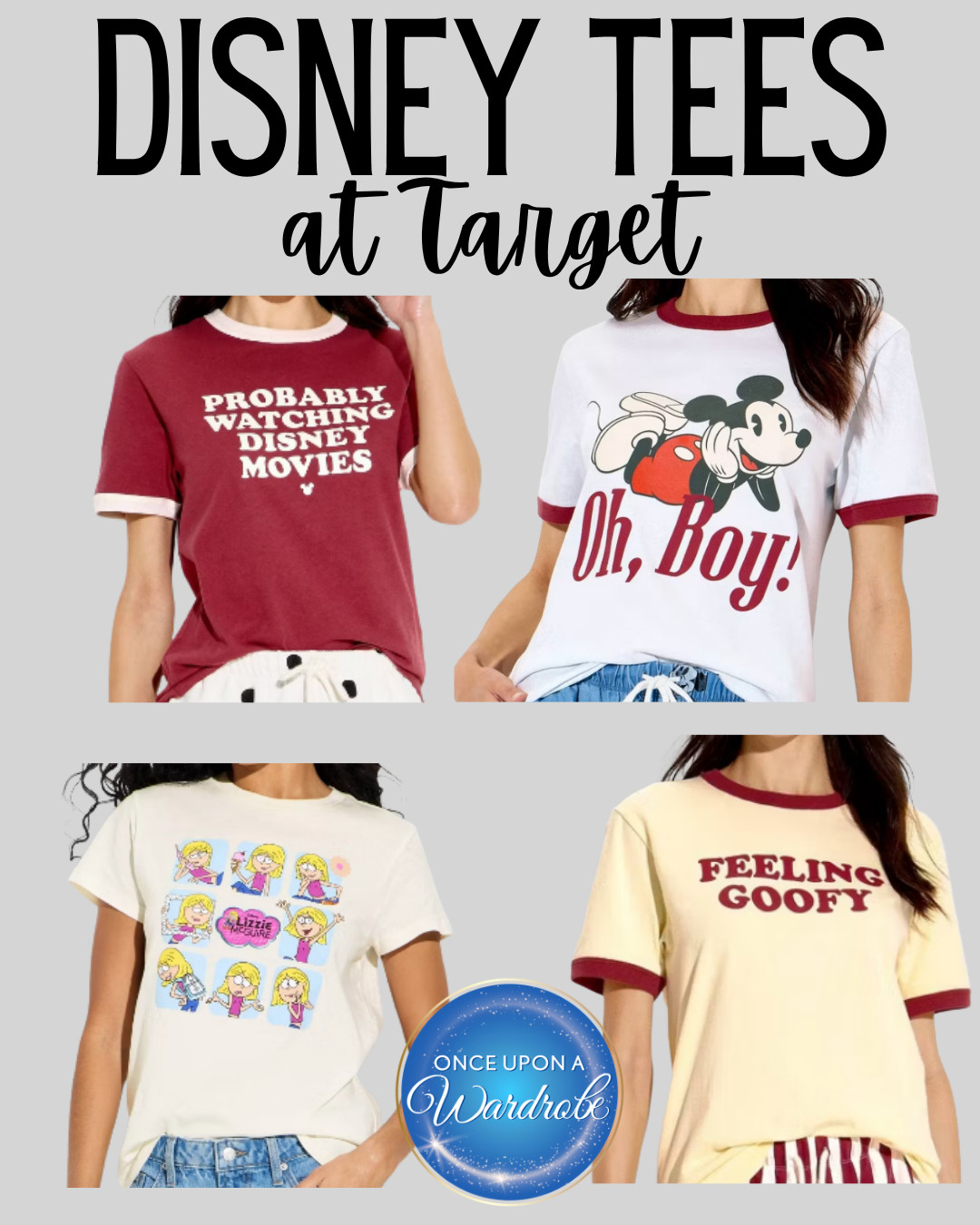 New Disney shirts at Target! These women’s Disney graphic tees include Mickey Mouse, Goofy, Lizzie McGuire, and a fun “Probably Watching Disney Movies” design. They’re easy to style with denim shorts, jeans, leggings, or a casual Disney park outfit. Shop the latest Target Disney shirts and grab your favorite before sizes sell out! 

 #LTKootd #LTKmomlife #LTKTravel