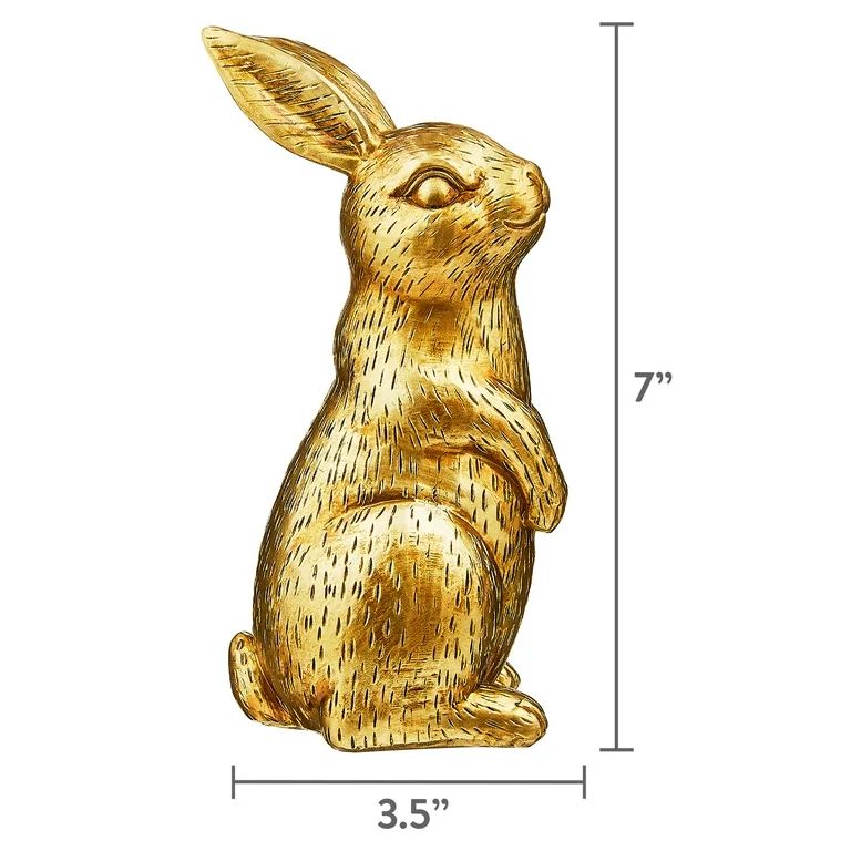 Easter Standing Metallic Gold Resin Bunny, 7", by Way To Celebrate | Walmart (US)