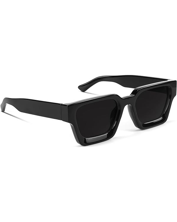 Trendy Square Sunglasses for Men Women Fashion Thick Rectangle Sun Glasses UV Protection Shades D... | Amazon (US)