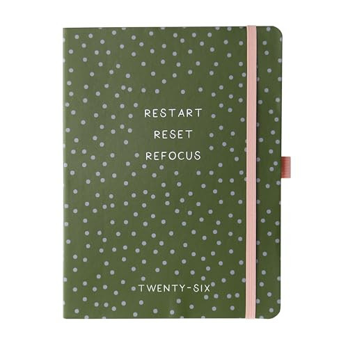 Graphique 2026 Apollo Business Planner | 18 Month Organizer, July 2025 - Dec. 2026 | Weekly & Monthly Spreads | To-Do List & Note Pages | Pen Loop | Vegan Leather | Green Restart, Reset, Refocus | 6” x 8” | Amazon (US)