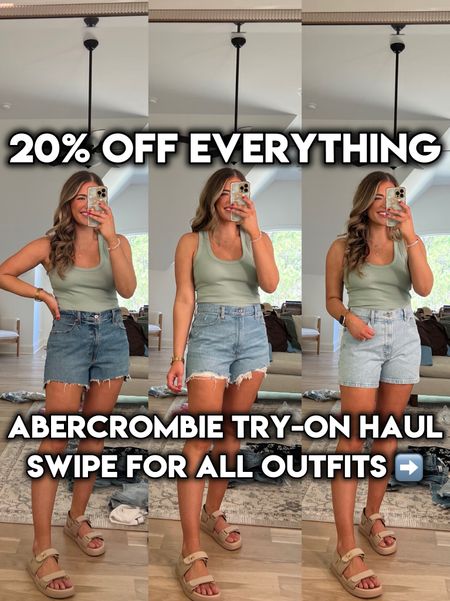 ⭐️ 20% off everything with code AFLTK at checkout ⭐️

Sizing info: 
My measurements: 29” waist at smallest part, 41” hips at widest part, 36.5” at widest part of my chest/bust, I’m 5’5, true size 8, & 155lb
Sizes:
•I size up 1 to the size 30 in all Abercrombie curve love denim shorts for the perfect, comfy fit. 💗
•all tees, tanks, & tops TTS - M 
• all dresses, rompers, & skorts TTS - M regular length (I’m 5’5) 
•pink workout jacket, skort, & sports bra 💗 all TTS - M (the sports bra is snug on me and I recommend sizing up 1) 



#LTKsalealert #LTKSpringSale #LTKfindsunder100