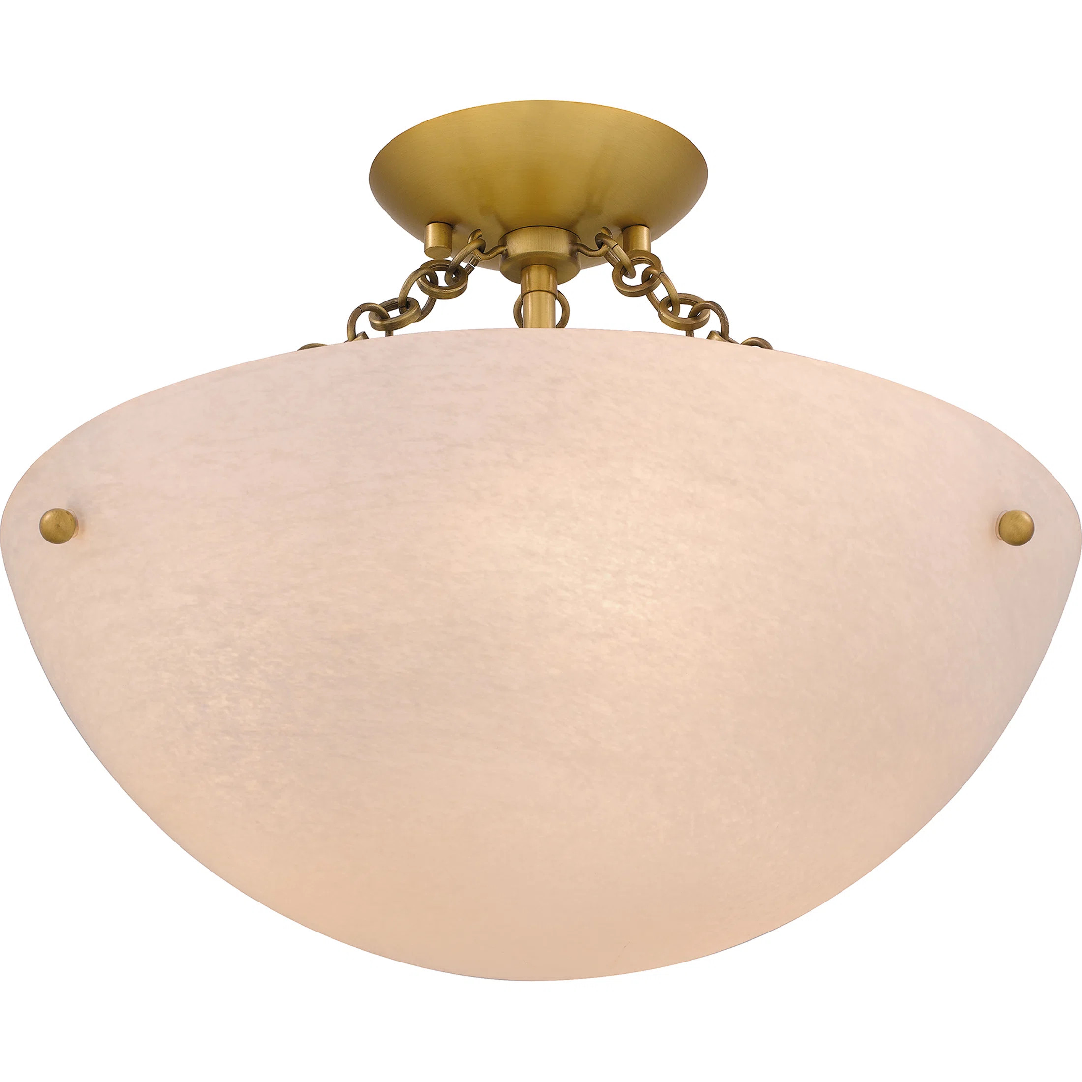 Liesgret 3-Light Brushed Gold Semi-Flush Mount | Wayfair North America