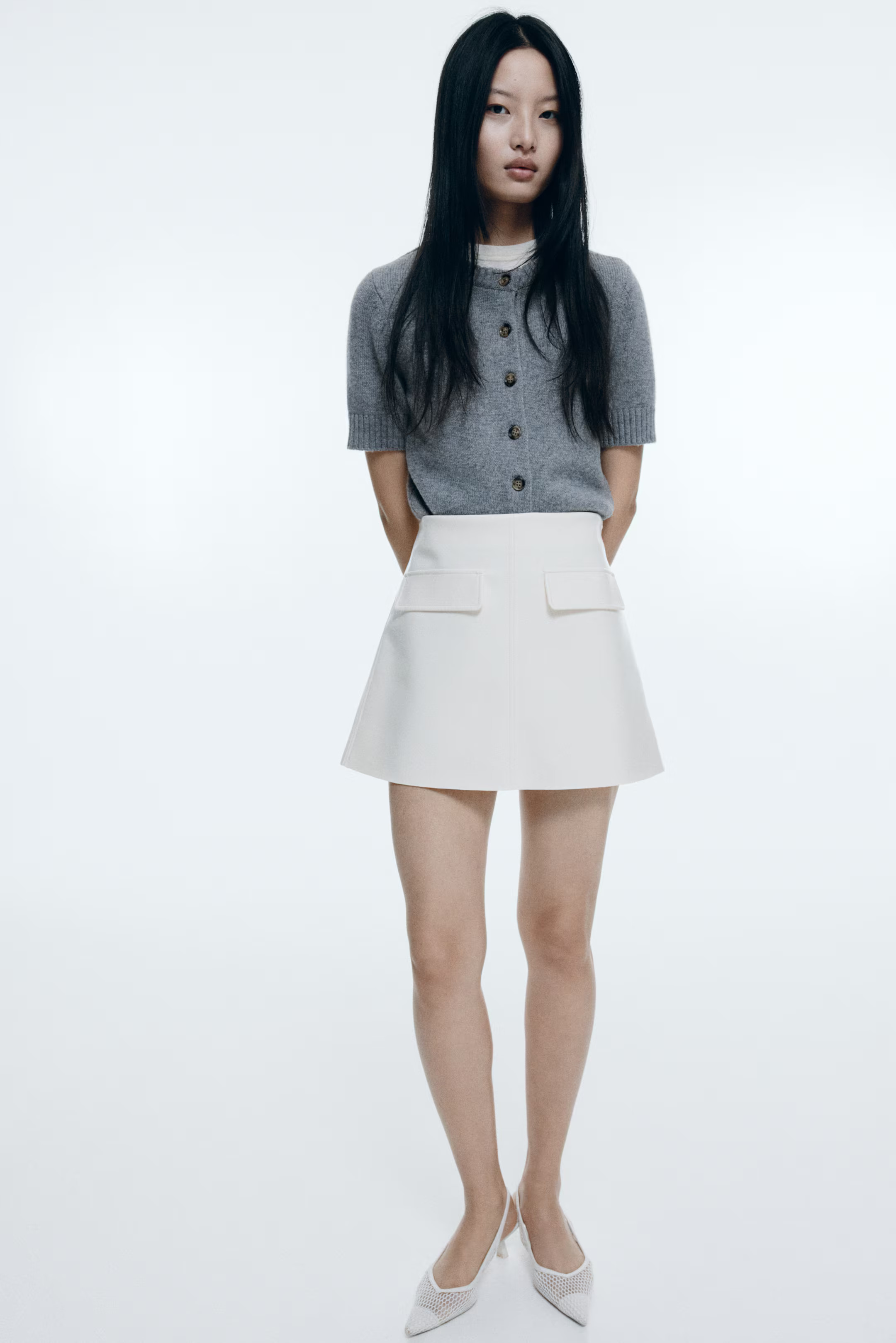 Short-sleeved wool cardigan | H&M (UK, MY, IN, SG, PH, TW, HK)