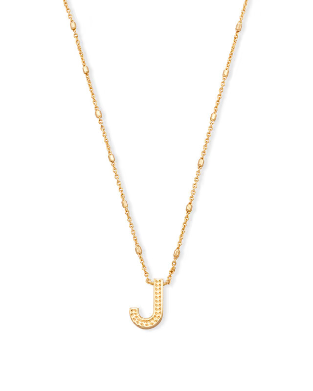 Letter J Pendant Necklace in Gold | Kendra Scott