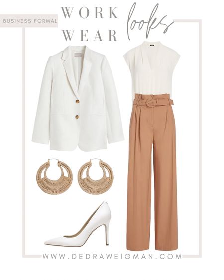 Work outfit idea! Loving these high waisted trouser pants with a belt. Pair with a bodysuit and a blazer! 

#workoutfit #workwear #blazer 

#LTKstyletip #LTKunder100 #LTKworkwear