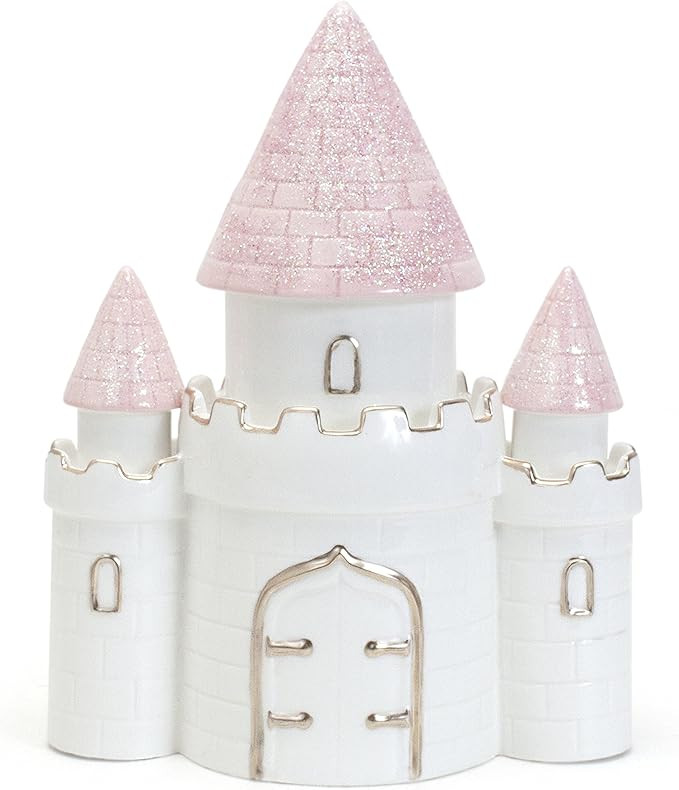 Child to Cherish Ceramic Dream Big Princess Castle Piggy Bank for Girls, Pink | Amazon (US)
