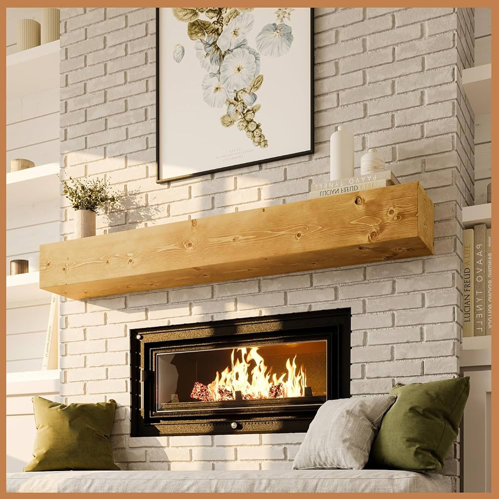 Avana Fireplace Mantel - Wall-Mounted Mantles for Over Fireplace - Farmhouse Fireplace Mantle She... | Amazon (US)