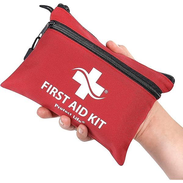 Mini First Aid Kit, 110 Pieces Small First Aid Kit - Includes Emergency Foil Blanket, CPR Respirator | Amazon (US)