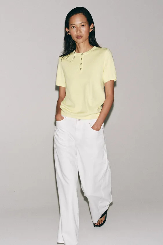 ZW COLLECTION LINEN BARREL PANTS | Zara US
