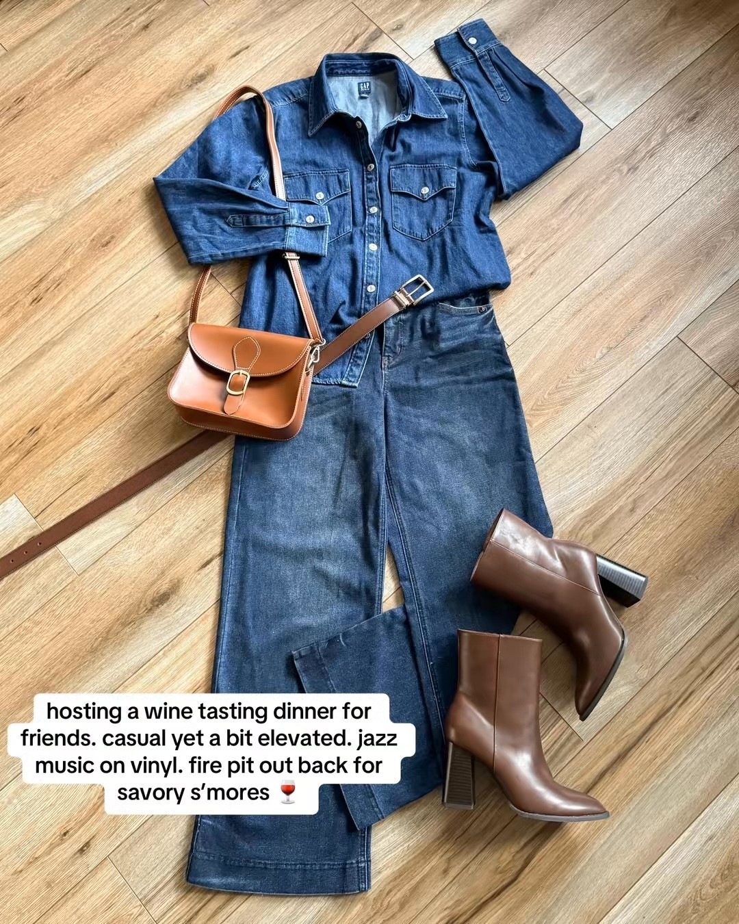 denim on denim outfit. gap top is from last year, but linking this years version

#LTKSeasonal #LTKSaleAlert #LTKootd