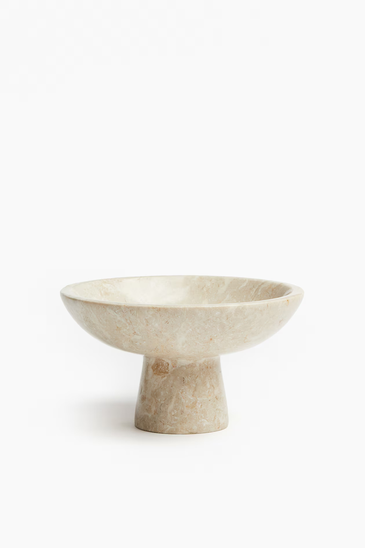 Marble Pedestal Bowl - Light beige - Home All | H&M US | H&M (US + CA)