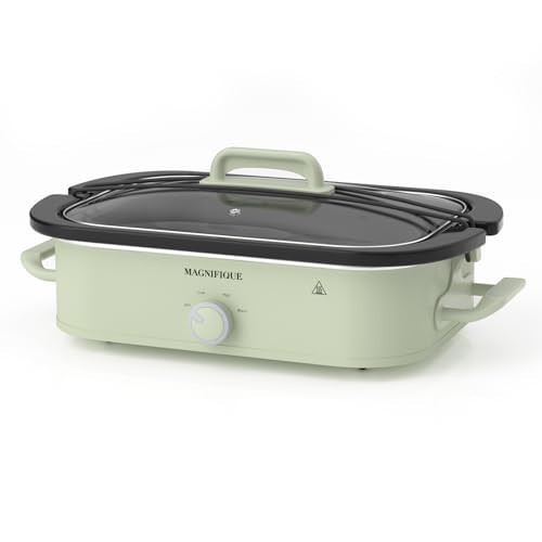 MAGNIFIQUE 4 Quart Slow Cooker with Ceramic Nonstick Baking Dish, Adjustable Temperature, Oven Sa... | Amazon (US)